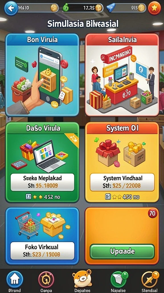 Tampilan menu yang menarik dan intuitif.