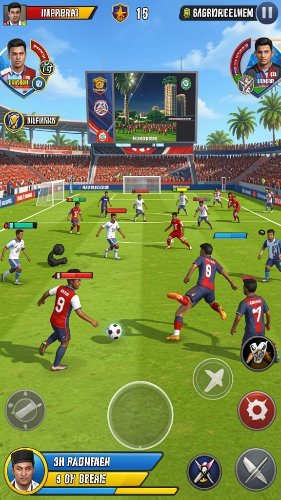 Screenshot menampilkan aksi pertempuran yang dinamis.