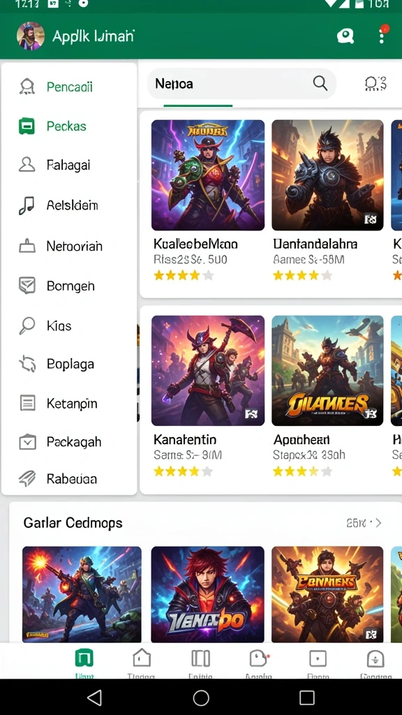Beragam pilihan permainan yang tersedia.