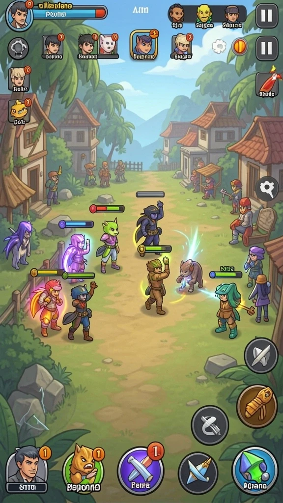 Screenshot aplikasi BARA22 menunjukkan karakter utama dalam aksi.