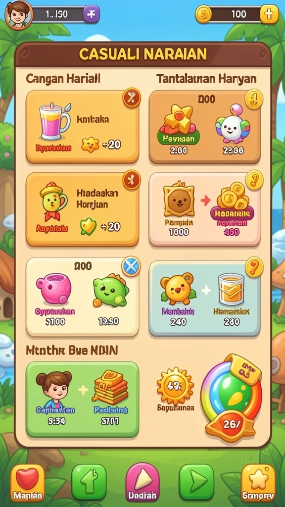 Tampilan awal yang memikat dengan karakter menarik.