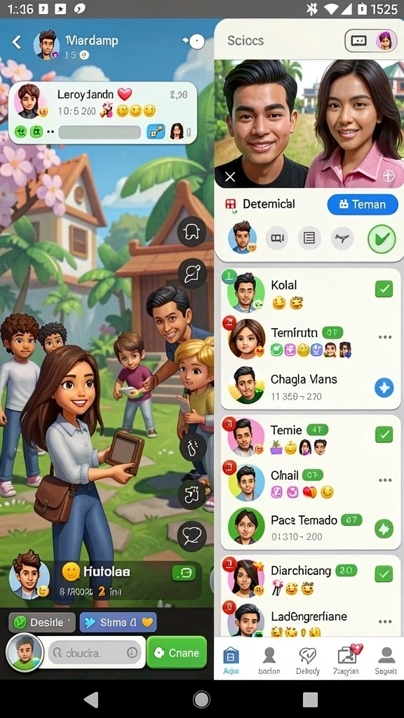 Fitur live chat untuk berinteraksi dengan pemain lain.