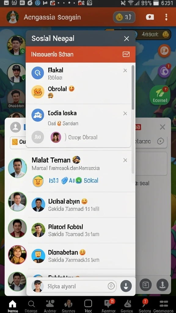 Tampilan grafis yang menarik dan colorful.