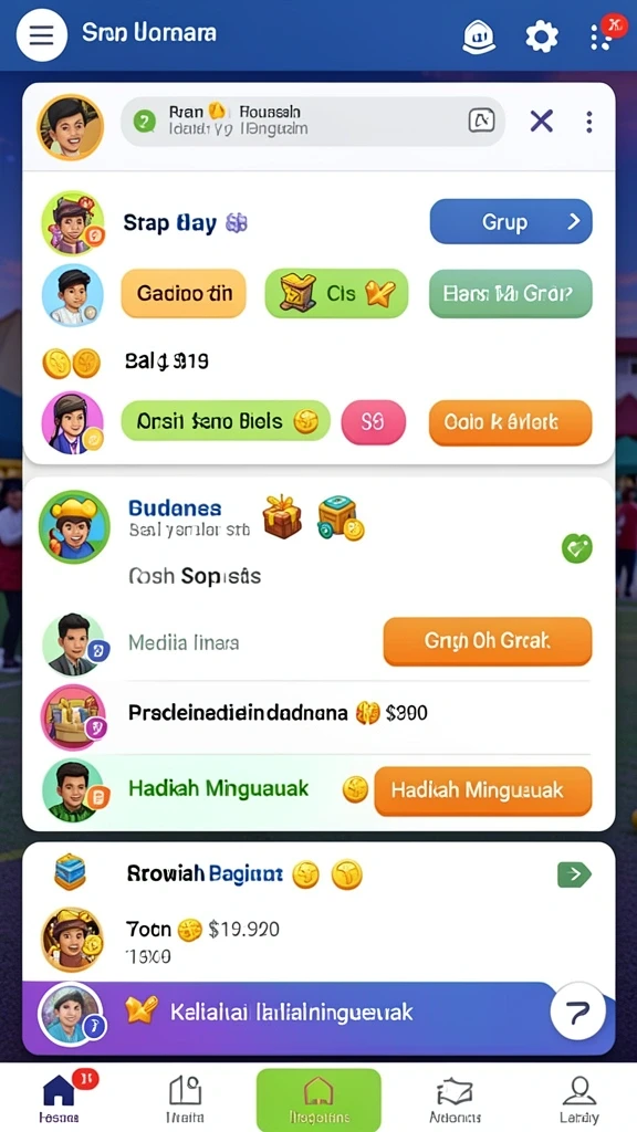 Tampilan grafis yang memukau dan berwarna.