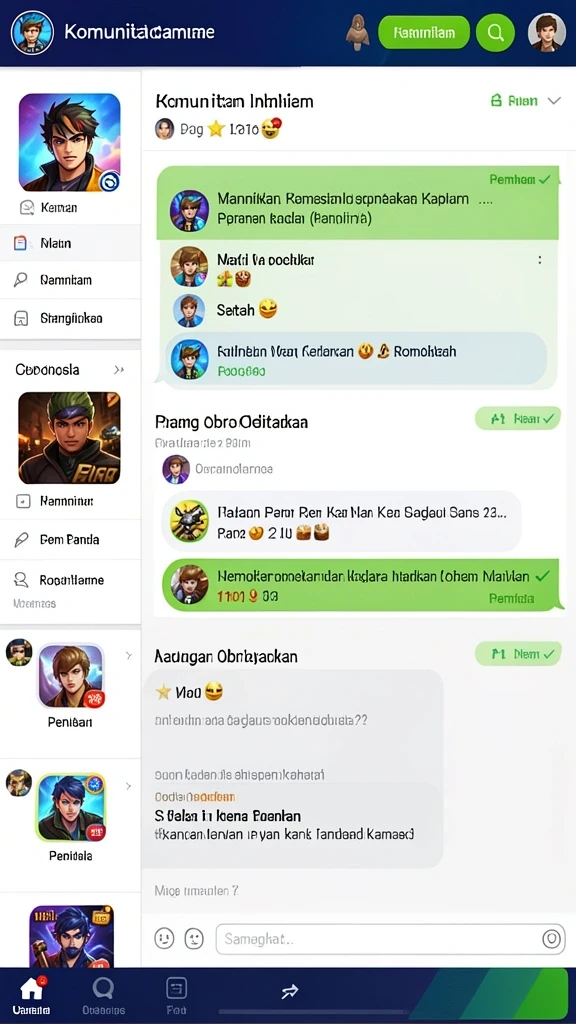 Tampilan karakter utama dalam petualangan.