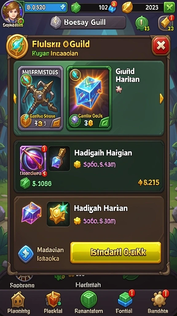 Level yang penuh tantangan dan rintangan seru.