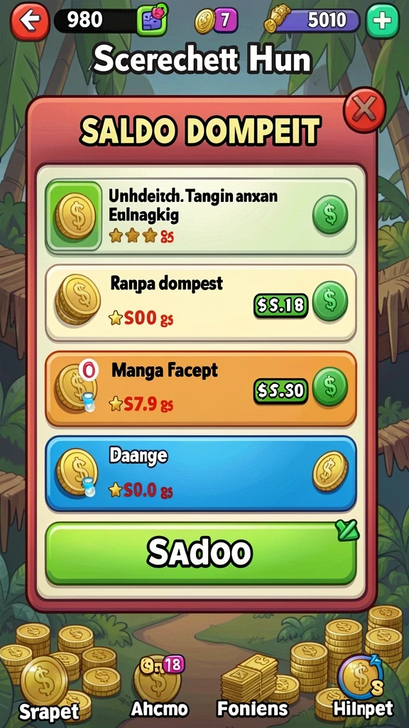 Tampilan awal permainan yang menarik dan intuitif.